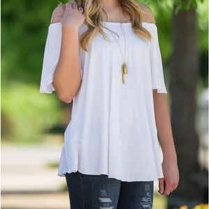 🤍 Piko 1988 Off-Shoulder Bamboo Tunic | Size M | Off White 🤍